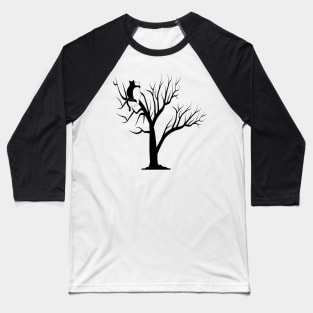 Halloween Cats in Tree Baseball T-Shirt